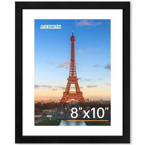8x10 Picture Frame 1 Pack, Photo Frame with HD Plexiglass, Display Pictures 5x7 with Mat or 8x10 Without Mat, Picture Frames Collage for Tabletop or Wall Display, Black 8x10 Picture Frame 1 Pack, Photo Frame with HD Plexiglass, Display Pictures 5x7 with Mat or 8x10 Without Mat, Picture Frames Collage for Tabletop or Wall Display, Black