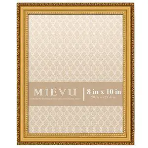 8×10 Picture Frame Gold - Picture Frames for Wall Hanging And Tabletop Display, Ornate Photo Frame for Poster,Vintage Frames,with Acrylic 8×10 Picture Frame Gold - Picture Frames for Wall Hanging And Tabletop Display, Ornate Photo Frame for Poster,Vintage Frames,with Acrylic