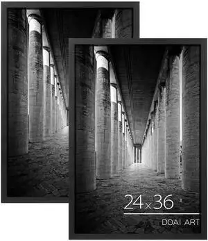 24x36 Poster Frame Black 2 Pack, Poster Frames 24 x 36 inches or 24x36 Picture Frames with HD Plexiglass for Horizontal or Vertical Wall Mounting, Durable Scratch-proof Safe and Artistic 24x36 Poster Frame Black 2 Pack, Poster Frames 24 x 36 inches or 24x36 Picture Frames with HD Plexiglass for Horizontal or Vertical Wall Mounting, Durable Scratch-proof Safe and Artistic