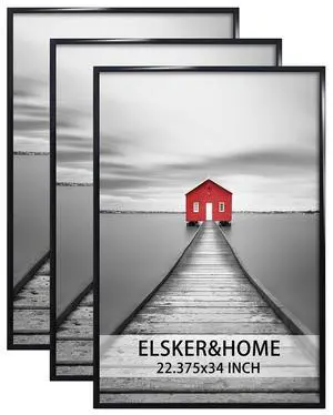 22.375 x 34 Poster Frame 3 Pack, Black 22.375 x 34 Poster Frame 3 Pack, Black
