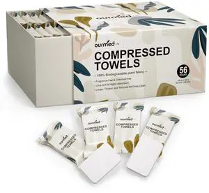 Mini Compressed Towel Tablets, Disposable Washcloths, Individually Wrapped Mini Tablets, Expands with Water, Soft & Lint-Free, 12 x 10 Inch, Travel Size (56 Count) Mini Compressed Towel Tablets, Disposable Washcloths, Individually Wrapped Mini Tablets, Expands with Water, Soft & Lint-Free, 12 x 10 Inch, Travel Size (56 Count)