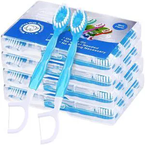 36 Pack Mini Disposable Toothbrushes 5-in-1 Prepasted Travel Toothbrush with Toothpaste Floss & Pick for Hotel Camping Flight Car Guest Use 9ct per Portable Case Essentials for Women Men Kids 36 Pack Mini Disposable Toothbrushes 5-in-1 Prepasted Travel Toothbrush with Toothpaste Floss & Pick for Hotel Camping Flight Car Guest Use 9ct per Portable Case Essentials for Women Men Kids