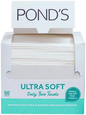 Ultra Soft Dry Face Towels, 50 Count, Biobased Disposable Wipes for Makeup Removal, Gently Exfoliating, Durable and Gentle for Sensitive Skin Ultra Soft Dry Face Towels, 50 Count, Biobased Disposable Wipes for Makeup Removal, Gently Exfoliating, Durable and Gentle for Sensitive Skin
