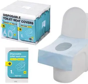 Toilet Seat Covers Disposable Travel Pack 60 countFaster use-Sticker freeWaterproofXL Disposable Toilet Seat Cover for Adults and Kids, Individually for Public Restroom/Airplane (60pcs) Toilet Seat Covers Disposable Travel Pack 60 countFaster use-Sticker freeWaterproofXL Disposable Toilet Seat Cover for Adults and Kids, Individually for Public Restroom/Airplane (60pcs)
