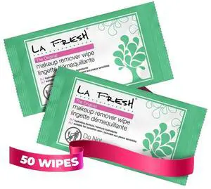 Makeup Remover Wipes with Vitamin E - 50 Ct TSA Travel Essential Makeup Remover Wipes with Vitamin E - 50 Ct TSA Travel Essential
