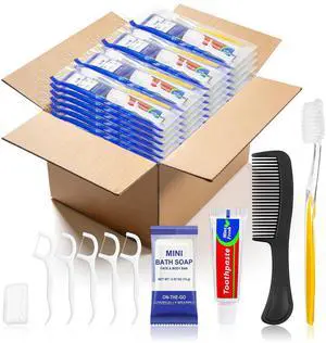 50 Sets Personal Hygiene Kit Bulk,Yellow Travel Size Basic Toiletry Supplies Disposable Toothbrushes with Toothpaste Floss Comb Soap Cover Set for Homeless,Guests,Church 50 Sets Personal Hygiene Kit Bulk,Yellow Travel Size Basic Toiletry Supplies Disposable Toothbrushes with Toothpaste Floss Comb Soap Cover Set for Homeless,Guests,Church