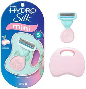 Mini Razor for Women | Womens Razors for Shaving, Travel Size Toiletries, 5-Blade Travel Razor, Includes 1 Mini Handle, 1 Refill & 1 Case Mini Razor for Women | Womens Razors for Shaving, Travel Size Toiletries, 5-Blade Travel Razor, Includes 1 Mini Handle, 1 Refill & 1 Case