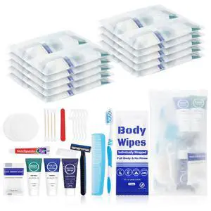 Travel Hygiene Kit Personal Toiletries Bulk, Disposable Homeless Care Package Supplies, Men Toiletry Set Cleaning Essentials Individually Wrapped for Camping, Travel, Relief, Charity (11-in-1, 5) Travel Hygiene Kit Personal Toiletries Bulk, Disposable Homeless Care Package Supplies, Men Toiletry Set Cleaning Essentials Individually Wrapped for Camping, Travel, Relief, Charity (11-in-1, 5)