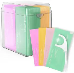 Individually Wrapped Floss Picks, 52 Count Multi-Color Oral Care Flossers for Adults with Handy Case, Mini Disposable Dental Floss Singles Bag for Travel, Hotel, Restaurant, Office, Car, Wedding Individually Wrapped Floss Picks, 52 Count Multi-Color Oral Care Flossers for Adults with Handy Case, Mini Disposable Dental Floss Singles Bag for Travel, Hotel, Restaurant, Office, Car, Wedding