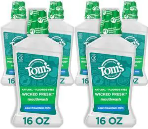 Natural Wicked Fresh Alcohol-Free Mouthwash, Cool Mountain Mint, 16 oz. 6-Pack (Packaging May Vary) Natural Wicked Fresh Alcohol-Free Mouthwash, Cool Mountain Mint, 16 oz. 6-Pack (Packaging May Vary)