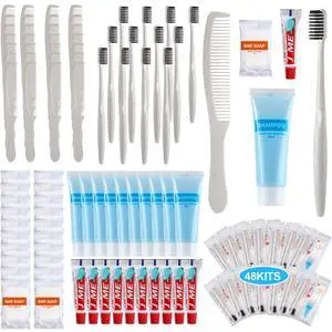 48 Sets Basic Toiletry Kits Homeless Care Package Supplies Personal Hygiene Kits Bulk Include Disposable Toothbrush Toothpaste 30 Ml Shampoo Comb Bath Soap for Women Men Travel Charity Hotel 48 Sets Basic Toiletry Kits Homeless Care Package Supplies Personal Hygiene Kits Bulk Include Disposable Toothbrush Toothpaste 30 Ml Shampoo Comb Bath Soap for Women Men Travel Charity Hotel