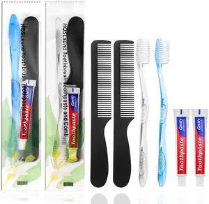 50 Pack Disposable Toothbrushes with Toothpaste and Comb for Homeless Individually Wrapped,10g Travel Toothpaste,7inch Black Hair Comb, Bulk Toothbrush for Hotel,AirBnb,Shelter,Charity 50 Pack Disposable Toothbrushes with Toothpaste and Comb for Homeless Individually Wrapped,10g Travel Toothpaste,7inch Black Hair Comb, Bulk Toothbrush for Hotel,AirBnb,Shelter,Charity