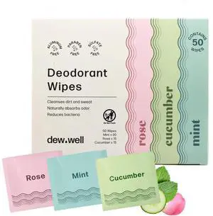 Deodorant Wipes - On-the-Go Travel Deodorant - Fresh Mint, Rose & Cucumber Scents Body Wipes for Women - Aluminum, Paraben & Sulfate Free Mini Toiletries - 50 Count, Mint/Rose/Cucumber Deodorant Wipes - On-the-Go Travel Deodorant - Fresh Mint, Rose & Cucumber Scents Body Wipes for Women - Aluminum, Paraben & Sulfate Free Mini Toiletries - 50 Count, Mint/Rose/Cucumber