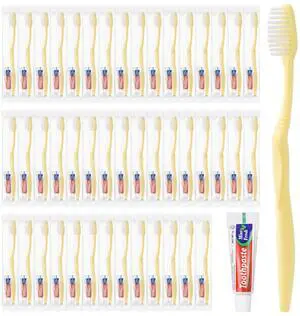 Disposable Toothbrush with Toothpaste Set, Individually Wrapped Soft Bristles Travel Size Manual Toothbrushes Kit in Bulk for Hotel/Travel/ Business/Donation/Homeless/Charity/Camping (100 Pack) Disposable Toothbrush with Toothpaste Set, Individually Wrapped Soft Bristles Travel Size Manual Toothbrushes Kit in Bulk for Hotel/Travel/ Business/Donation/Homeless/Charity/Camping (100 Pack)