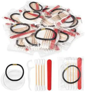 Bulk Hotel Vanity Kit Individually Wrapped Vanity Kit Travel,Hotel Hospitality Supplies,Hygiene Products Include Disposable Cotton Pads,Cotton Swabs,Hair Tie,Nail File,Dental Floss50 Bulk Hotel Vanity Kit Individually Wrapped Vanity Kit Travel,Hotel Hospitality Supplies,Hygiene Products Include Disposable Cotton Pads,Cotton Swabs,Hair Tie,Nail File,Dental Floss50