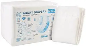 Adult Diaper 10 Pieces - ABDry New White Diapers (Medium 28"-38") Adult Diaper 10 Pieces - ABDry New White Diapers (Medium 28"-38")