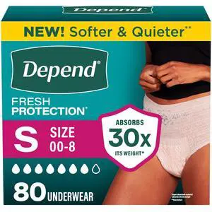 Fresh Protection Adult Diapers, Incontinence Underwear for Women, Disposable, Maximum, Small, Blush, 80 Count (2 Packs of 40), Packaging May Vary Fresh Protection Adult Diapers, Incontinence Underwear for Women, Disposable, Maximum, Small, Blush, 80 Count (2 Packs of 40), Packaging May Vary