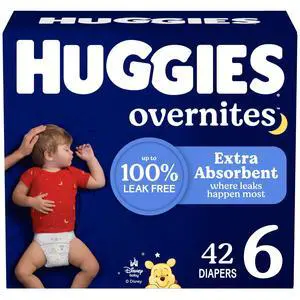 Overnites Size 6 Overnight Diapers (35+ lbs), 42 Ct, Packaging May Vary Overnites Size 6 Overnight Diapers (35+ lbs), 42 Ct, Packaging May Vary