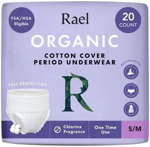 Disposable Underwear for Women, Organic Cotton Cover - Postpartum Essentials, Leak Locker, Unscented, Maximum Coverage (Size S-M, 20 Count) Disposable Underwear for Women, Organic Cotton Cover - Postpartum Essentials, Leak Locker, Unscented, Maximum Coverage (Size S-M, 20 Count)
