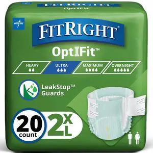 Ultra Adult Diapers, Disposable Incontinence Briefs, Leak-Proof Diaper, Absorbent Briefs for Men and Women, Maximum Protection, 2XL, 60 70 in, 20 Briefs per Bag Ultra Adult Diapers, Disposable Incontinence Briefs, Leak-Proof Diaper, Absorbent Briefs for Men and Women, Maximum Protection, 2XL, 60 70 in, 20 Briefs per Bag