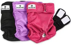 Washable Dog Diapers (3pack) + Extendrs® of Durable Doggie Diapers, Premium Dog Diapers Female (Large, Princess) Washable Dog Diapers (3pack) + Extendrs® of Durable Doggie Diapers, Premium Dog Diapers Female (Large, Princess)