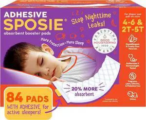 Sposie Diaper Booster Pads | Stop Leaks in Baby Overnight, Nighttime Diapers | Disposable Toddler Training Underwear Girls & Boys | Adhesive Diaper Pad | 84 Count (Pack of 1) Sposie Diaper Booster Pads | Stop Leaks in Baby Overnight, Nighttime Diapers | Disposable Toddler Training Underwear Girls & Boys | Adhesive Diaper Pad | 84 Count (Pack of 1)