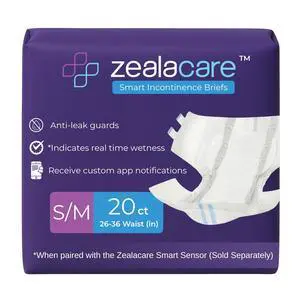 Smart Incontinence Briefs Adult Disposable Diapers with Built-in Sensor Strips for real-time detection (Sensor Sold Separately) High Absorbency Overnight Protection (Small/Medium 20 Count) Smart Incontinence Briefs Adult Disposable Diapers with Built-in Sensor Strips for real-time detection (Sensor Sold Separately) High Absorbency Overnight Protection (Small/Medium 20 Count)