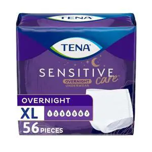 Sensitive Care Overnight Incontinence Underwear Women, XL 39-52in 56ct Sensitive Care Overnight Incontinence Underwear Women, XL 39-52in 56ct