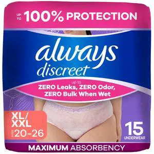 Adult Diapers for Women, Incontinence Underwear, Postpartum Essentials, Disposable Briefs, Max Absorbency, Bladder Leak Protection, Extra Large/XL, 15ct Adult Diapers for Women, Incontinence Underwear, Postpartum Essentials, Disposable Briefs, Max Absorbency, Bladder Leak Protection, Extra Large/XL, 15ct