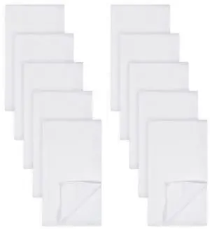 Unisex Baby Boys Girls Birdseye Flatfold Cloth Diapers Multipack White 10 Pack Unisex Baby Boys Girls Birdseye Flatfold Cloth Diapers Multipack White 10 Pack