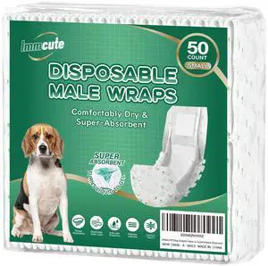 Dog Diapers Male Small 50 Ct, Male Dog Diapers Disposable with Wetness Indicator, Adjustable Puppy Diapers Male, Flashdry Gel Technology, Male Dog Wraps for Incontinence & Marking Dog Diapers Male Small 50 Ct, Male Dog Diapers Disposable with Wetness Indicator, Adjustable Puppy Diapers Male, Flashdry Gel Technology, Male Dog Wraps for Incontinence & Marking
