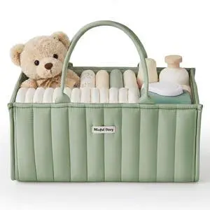 Baby Diaper Caddy Organizer, Stylish Storage Basket for Newborn Essentials and Diaper Station, Gift for Baby Shower and Registry Must-Have, Sage Green Baby Diaper Caddy Organizer, Stylish Storage Basket for Newborn Essentials and Diaper Station, Gift for Baby Shower and Registry Must-Have, Sage Green