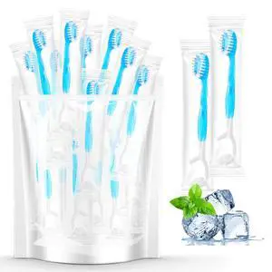 40 Individually Packaged Disposable Travel Toothbrushes with Fresh Beads, 5-in-1 Convenient Mini Disposable Toothbrush (Toothbrush + Fresh Beads + Tongue Scraper + Dental Floss + Pick) 40 Individually Packaged Disposable Travel Toothbrushes with Fresh Beads, 5-in-1 Convenient Mini Disposable Toothbrush (Toothbrush + Fresh Beads + Tongue Scraper + Dental Floss + Pick)