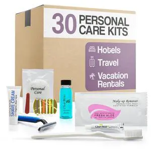 Personal Care Travel Toiletries | 1-Shoppe Amenities Kit | Travel Shaving Set, Toothbrush & Paste, Mouthwash, Makeup Wipes, Swabs, Nail File & Sewing Kit | 150 Pieces Personal Care Travel Toiletries | 1-Shoppe Amenities Kit | Travel Shaving Set, Toothbrush & Paste, Mouthwash, Makeup Wipes, Swabs, Nail File & Sewing Kit | 150 Pieces