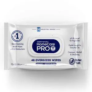 Adult Bathing Wipes - Oversized No Rinse Bath Wipes with Moisturizers, Hospital Grade Daily Cleansing Disposable Washcloths for Adults, Rinse Free for Fragile Skin, XL 7.5 x 12.5 - 48 Count Adult Bathing Wipes - Oversized No Rinse Bath Wipes with Moisturizers, Hospital Grade Daily Cleansing Disposable Washcloths for Adults, Rinse Free for Fragile Skin, XL 7.5 x 12.5 - 48 Count