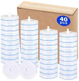 40 Count Disposable Replacement Toilet Brush Head for Clorox, 5X Cleaning Power Scrubber Refill, Bathroom Cleaning Supplies, No Falling Apart, Fresh Fragrance 40 Count Disposable Replacement Toilet Brush Head for Clorox, 5X Cleaning Power Scrubber Refill, Bathroom Cleaning Supplies, No Falling Apart, Fresh Fragrance