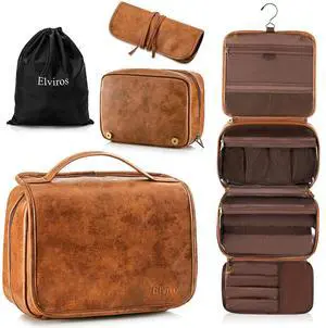 Hanging Toiletry Bag for Men Travel Essentials 3-in-1 Large Waterproof Dopp Kit PU Leather Shaving Bag with Separate Compartments for Grooming and Toiletries Mens Gift Hanging Toiletry Bag for Men Travel Essentials 3-in-1 Large Waterproof Dopp Kit PU Leather Shaving Bag with Separate Compartments for Grooming and Toiletries Mens Gift