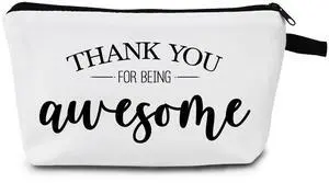 Inspirational Encouraging Appreciated Makeup Cosmetic Bag Travel Pouch Gift Positive Inspirational Quotes Thank You for Being Awesome Makeup Bags Uplifting Encouragement Gifts for Women Inspirational Encouraging Appreciated Makeup Cosmetic Bag Travel Pouch Gift Positive Inspirational Quotes Thank You for Being Awesome Makeup Bags Uplifting Encouragement Gifts for Women
