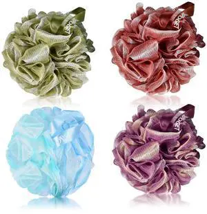 Bath Loofah Sponge, 4 Color 60G Loofah Exfoliating Body Scrubber, Exfoliate, Cleanse, Soothe Skin Bath Loofah Sponge, 4 Color 60G Loofah Exfoliating Body Scrubber, Exfoliate, Cleanse, Soothe Skin