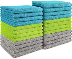 Microfiber Cleaning Cloth-24PK, Soft Microfiber Towels for Cars, Absorbent Cleaning Rags, Lint-Free Streak-Free Wash Cloths for House, Kitchen, Window(12in.x12in) Microfiber Cleaning Cloth-24PK, Soft Microfiber Towels for Cars, Absorbent Cleaning Rags, Lint-Free Streak-Free Wash Cloths for House, Kitchen, Window(12in.x12in)