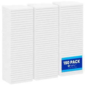 Cleaning Cloths Bulk, 150 Pack Shop Rags Reusable, Multi-Purpose Shop Towels for Cars, Microfiber Cleaning Rags for Automotive, Mechanic, Kitchen, Lint Free Towels 12x12 Inch, White Cleaning Cloths Bulk, 150 Pack Shop Rags Reusable, Multi-Purpose Shop Towels for Cars, Microfiber Cleaning Rags for Automotive, Mechanic, Kitchen, Lint Free Towels 12x12 Inch, White