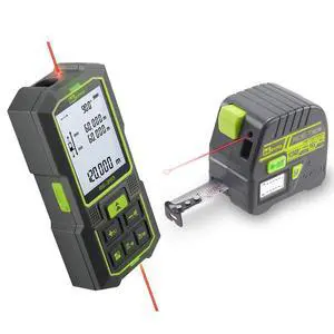Laser Measurement Tool, 393Ft/120M Bilateral Laser Measuring Tool, Inkerma 130Ft/40m Laser Measurement Tool & 16Ft/5m Measuring Tape Laser Measurement Tool, 393Ft/120M Bilateral Laser Measuring Tool, Inkerma 130Ft/40m Laser Measurement Tool & 16Ft/5m Measuring Tape