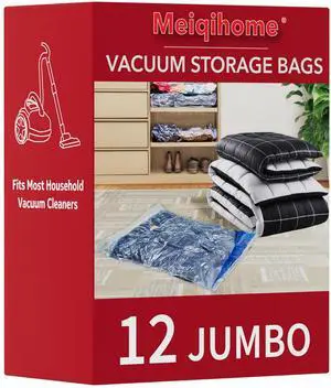 Vacuum Storage Bags, Space Saver Sealer Bags,Vacuum seal bags for clothing, Pillows, Comforters, Blankets, Bedding,Travel,12 Jumbo Vacuum Storage Bags, Space Saver Sealer Bags,Vacuum seal bags for clothing, Pillows, Comforters, Blankets, Bedding,Travel,12 Jumbo