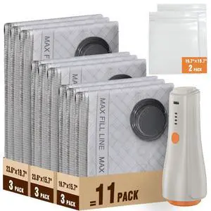 Vacuum Storage Bags with Rechargeable Electric Pump, Space Saver Bags for Travel, Vacuum Seal Bags for Clothing, Bedding, Seasonal Storage, Compression Packing Bags for Suitcase Vacuum Storage Bags with Rechargeable Electric Pump, Space Saver Bags for Travel, Vacuum Seal Bags for Clothing, Bedding, Seasonal Storage, Compression Packing Bags for Suitcase