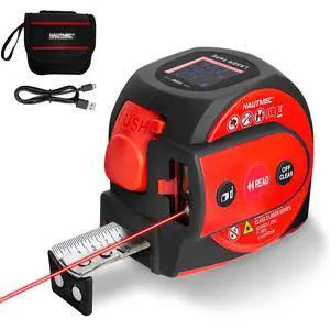 3-in-1 Laser Tape Measure, 197ft Digital Tape Measure & 16ft Measuring Tape with Fractions, Laser Measure with Level, Rechargeable Electronic Tape Measure for Construction Contractor 3-in-1 Laser Tape Measure, 197ft Digital Tape Measure & 16ft Measuring Tape with Fractions, Laser Measure with Level, Rechargeable Electronic Tape Measure for Construction Contractor