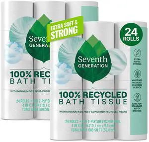 Toilet Paper, 100% Recycled 2-Ply Bath Tissue, 48 Rolls Toilet Paper, 100% Recycled 2-Ply Bath Tissue, 48 Rolls