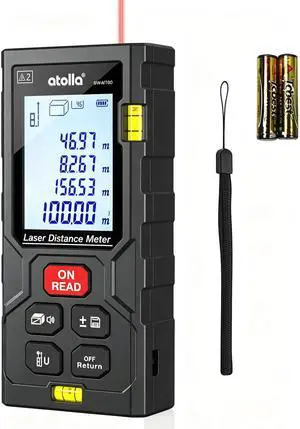 Laser Measure 328Ft, Digital Laser Distance Meter with 2 Bubble Levels,Portable M/in/Ft Unit Switching Backlit LCD, Measuring Distance/Area/Volume/Pythagorean and Waterproof IP54 (Red Laser) Laser Measure 328Ft, Digital Laser Distance Meter with 2 Bubble Levels,Portable M/in/Ft Unit Switching Backlit LCD, Measuring Distance/Area/Volume/Pythagorean and Waterproof IP54 (Red Laser)