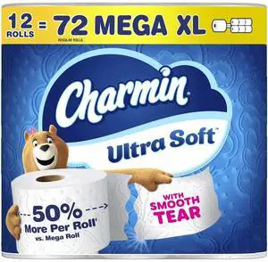 Ultra Soft Toilet Paper, 12 Mega XL Rolls = 72 Regular Rolls Ultra Soft Toilet Paper, 12 Mega XL Rolls = 72 Regular Rolls