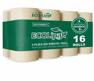 Bamboo Toilet Paper, Septic Safe Toilet Tissue, 16 Double Rolls, 320 Sheets Per Roll, Tree Free, Non Toxic, 2 Ply, Soft and Absorbent, Eco Friendly Dye-Free Paper Nature Bamboo Toilet Paper, Septic Safe Toilet Tissue, 16 Double Rolls, 320 Sheets Per Roll, Tree Free, Non Toxic, 2 Ply, Soft and Absorbent, Eco Friendly Dye-Free Paper Nature