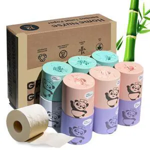 4-Ply Bamboo Toilet Paper 12 Rolls Macaron, Sensitive Skin 4-Ply Bamboo Toilet Paper 12 Rolls Macaron, Sensitive Skin